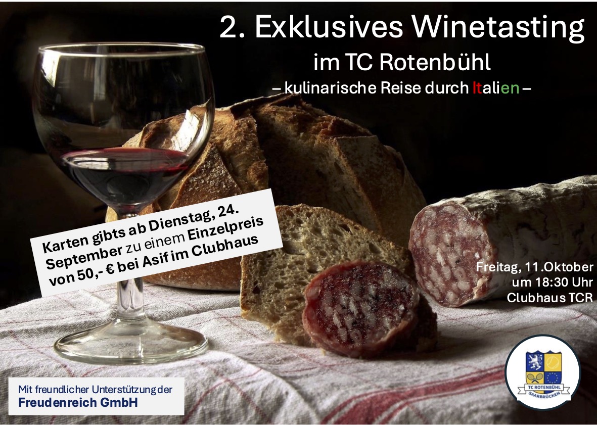 You are currently viewing 2.exklusives Winetasting für unsere Mitglieder